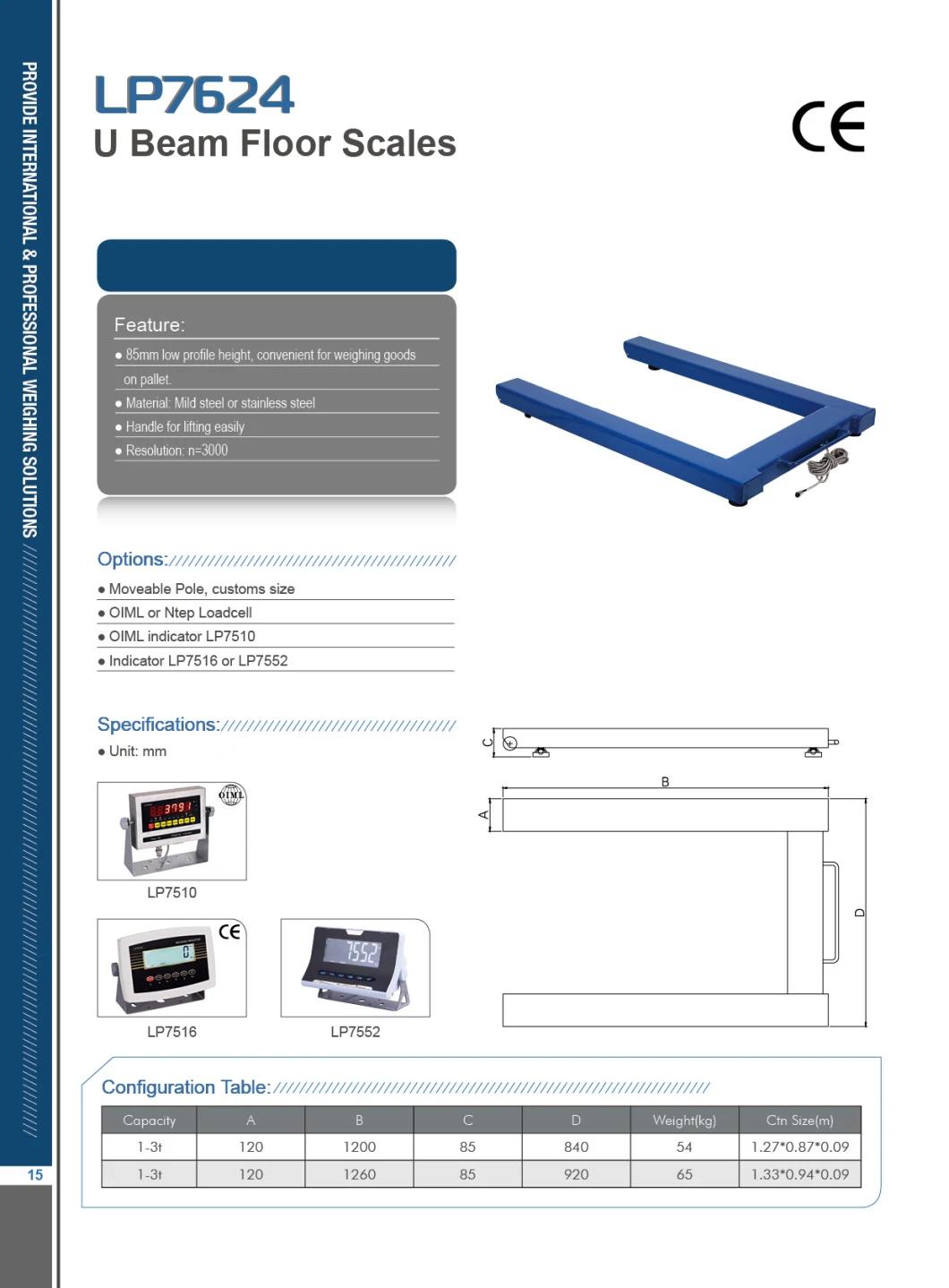 Factory Price Electronic Hand Stainless Steel U Beam Pallet Scale