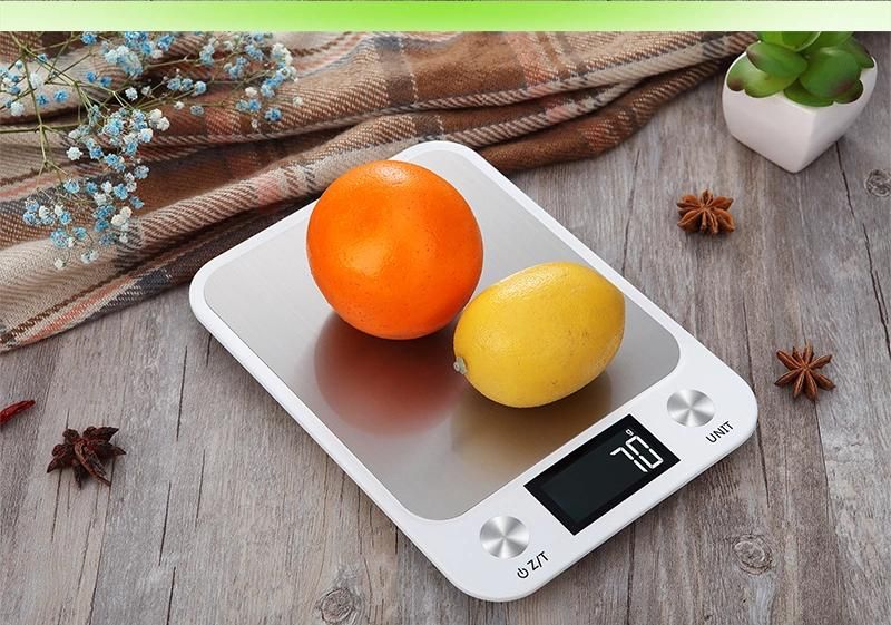 Digital Kitchen Scale with Thin Body Black White Color