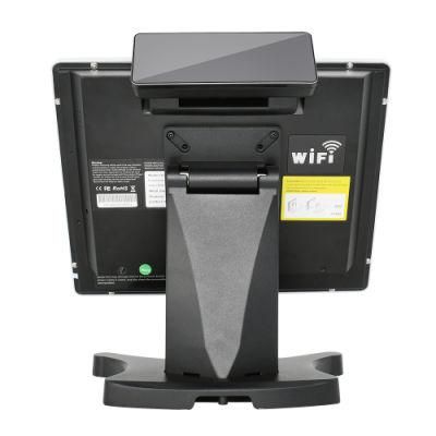 Top Selling 15 Inch Touch Screen POS Built in WiFi Windows Original Factory All in One Dual Display POS System