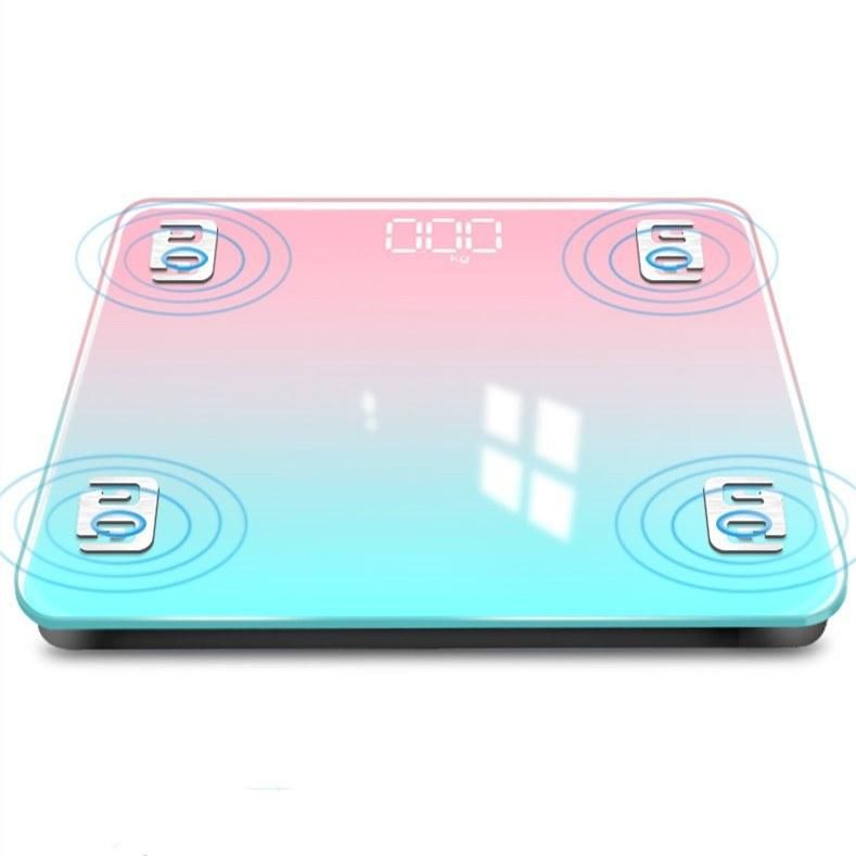 Hot Sales Scale Body Fat Scale with R30 High Tempered Glass Platform LED Hidden Screen Displays Compliant for CE, RoHS