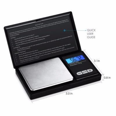 200g 0.01g Precision Mini LCD Digital Electronic Pocket Jewelry Gold Diamond Scale with Gram Capacity (BRS-PS02)