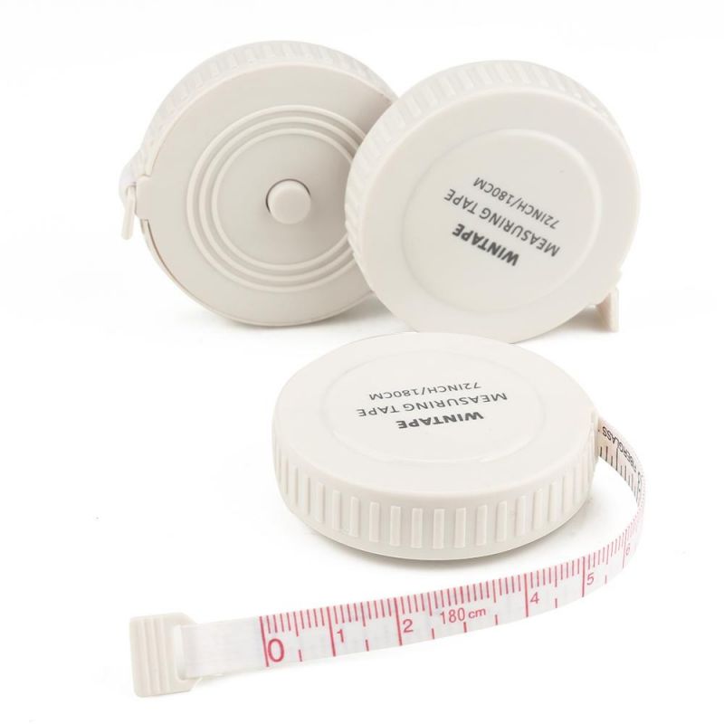 1.8m New Hot Product Plastic White Round Personalized Tape Measure