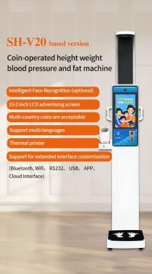 Coin Operated Height Weight Multi-Function Intelligent Health Kiosk