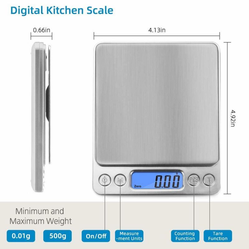 OEM 10kg Nutritional Coffee Electronic Scale Stainless Steel Pocket Food