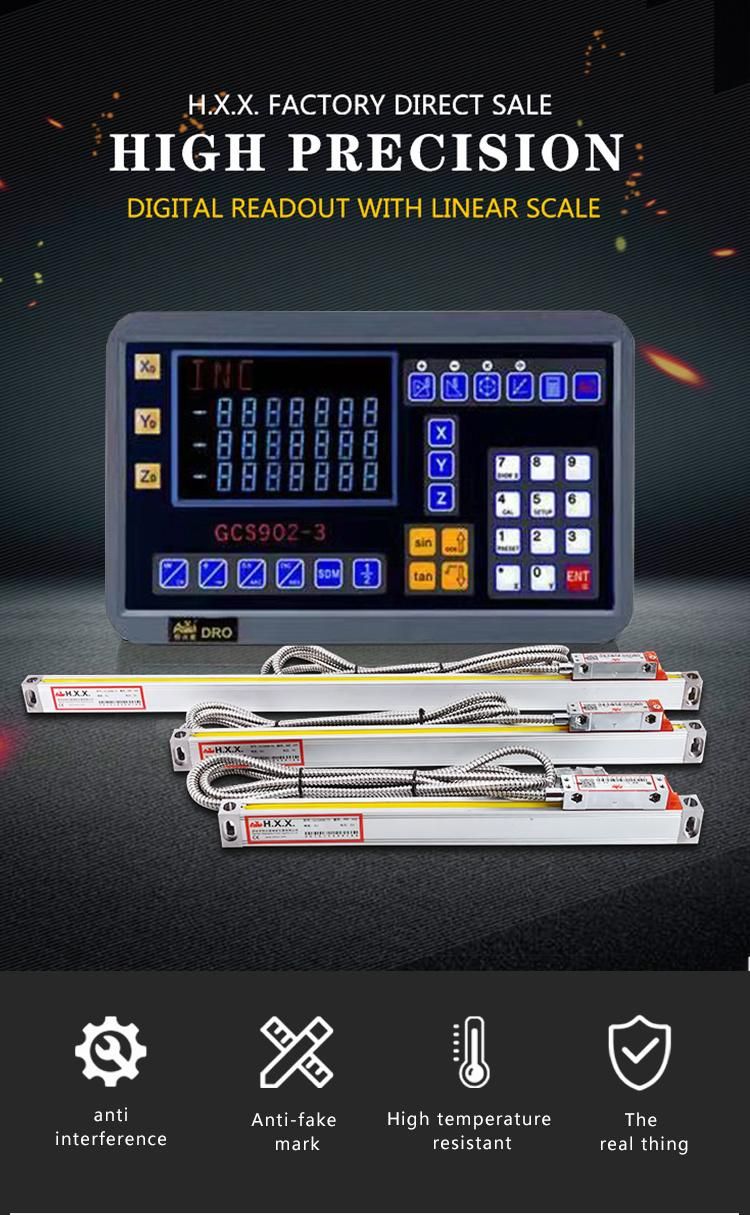 Digital Readout Dro for Milling Lathe Machine with Linear Scale