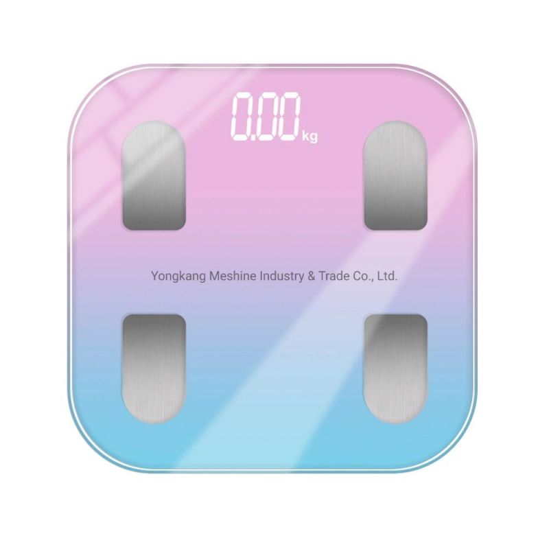 Bluetooth Body Fat Scale with LED Display and Tempered Glass Platform
