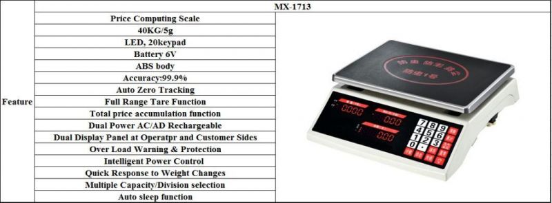 New Electronic Stainless Steel Key Price Computing Scale