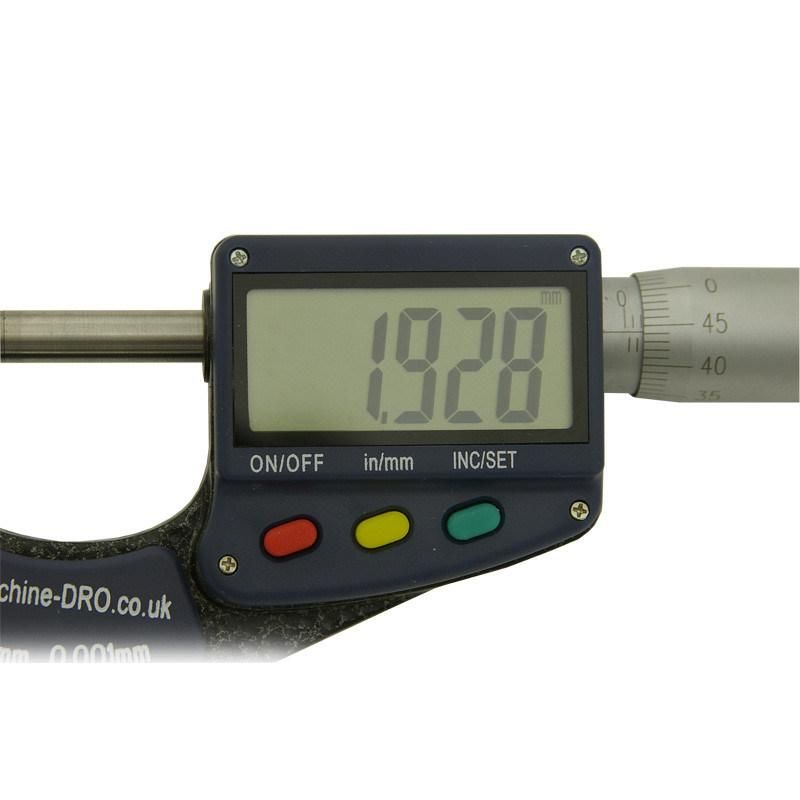 0-25mm (0-1 Inch) External/Outside Digital Micrometer with Large Display