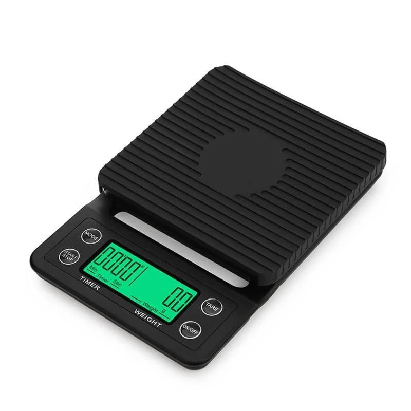 3kg 0.1g High Precision Black Kitchen Coffee Weighing Scale