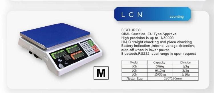 OIML Approved Digital Weighing Scale Counting Scale