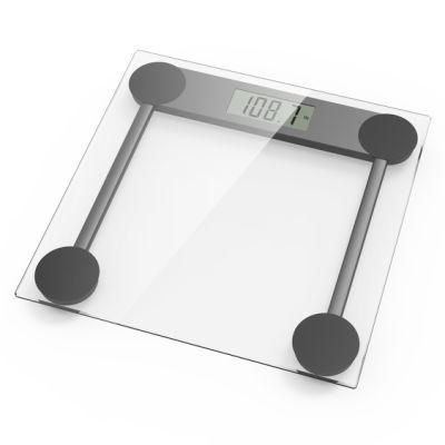 Bathroom Scale with LCD Display and Tempered Glass