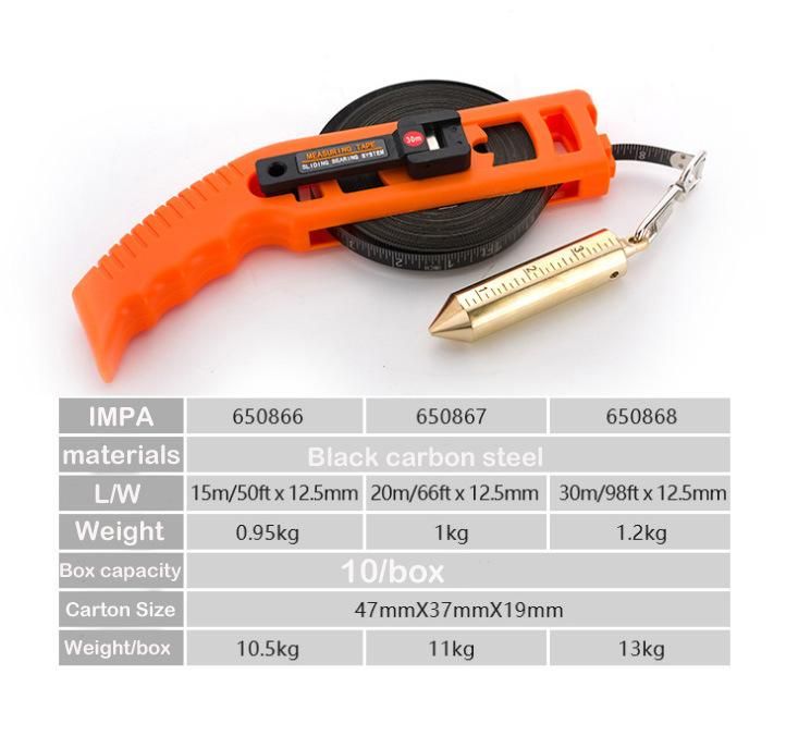 10m 15m 20m 30m 50m Stainless Steel Oil Gauging Dipping Tape Sounding Depth Measure Gauging Measuring Tape