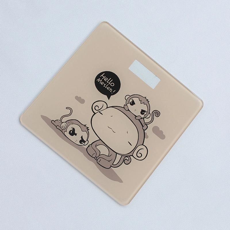 Cartoon Body Scale Electronic Balance Tempered Cover Panel Glass Plate