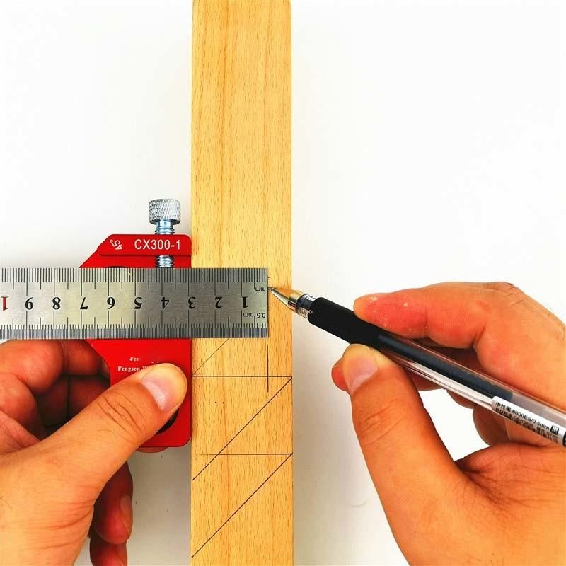 Woodworking Steel Ruler Positioning Line Ruler Right Angle Ruler Height Ruler Angle Ruler Woodworking Measuring Tool Woodworking Scribing Device