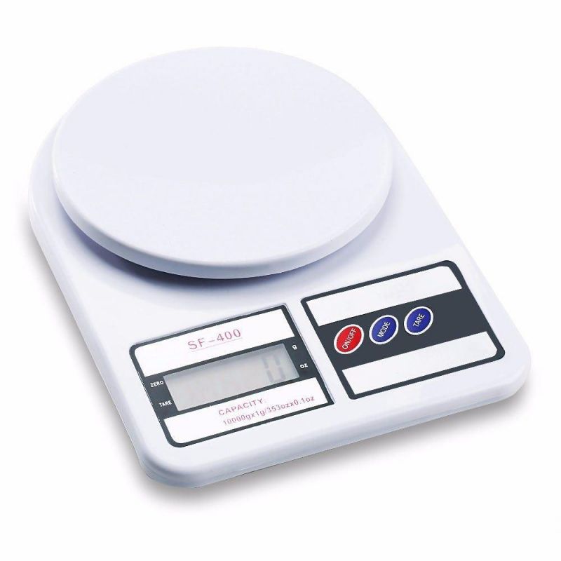11lb 5kg Digital LCD Kitchen Food Scale with Round Platform