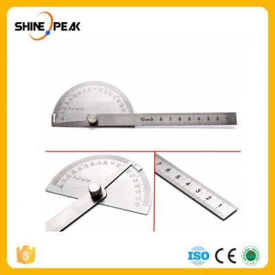 1PC 180 Degree Protractor Angle Ruler Stainless Steel Measuring Tool 198X53X14mm for Woodworking