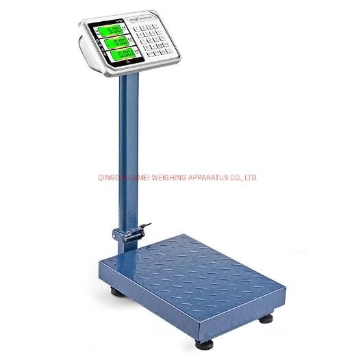 Tcs 100kg 150kg 300kg Digital Platform Weighing Scale with Checkered Steel Plate