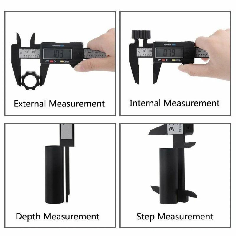 Digital Vernier Caliper Electronic Gauge 150mm 6inch Carbon Fiber Micrometer