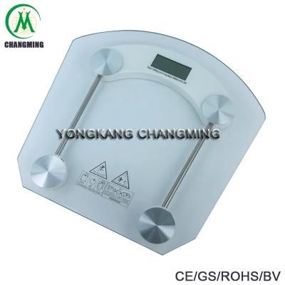 Transparent Tempered Glass Platform Bathroom Scale