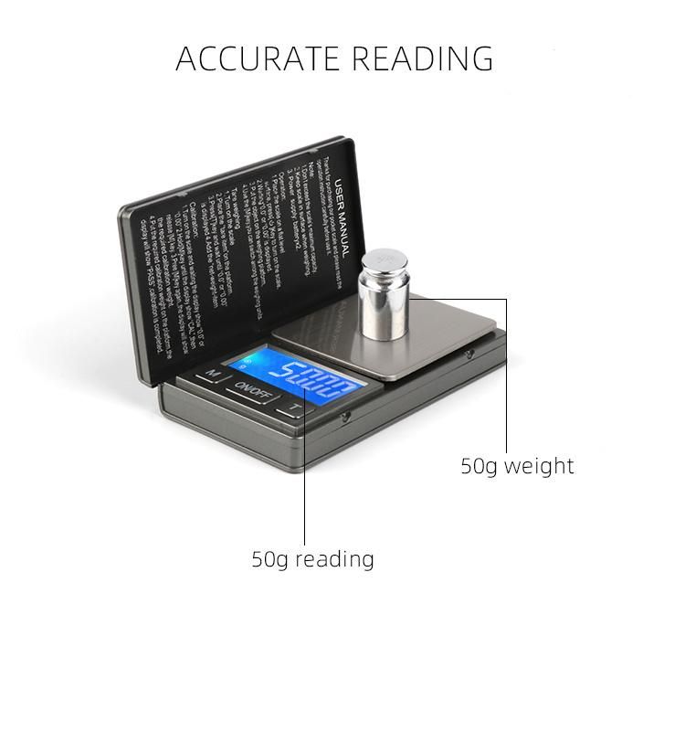 500g Capacity High Accuracy Portable Scale Electronic Digital Pocket Scale