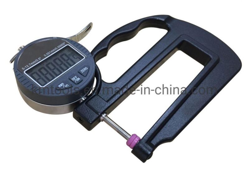 0-12.7mm/0-0.5′ ′ Digtal Thickness Gauge with 120mm Measuring Depth