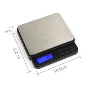 Stainless Steel Digital Jewelry Scale with Blue Backlight LCD Display