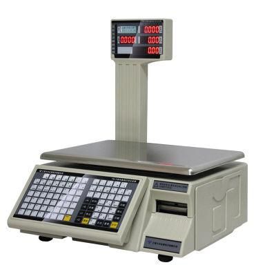 Digital Commercial Scale with Label Printer POS Weighing Scale Price Computing