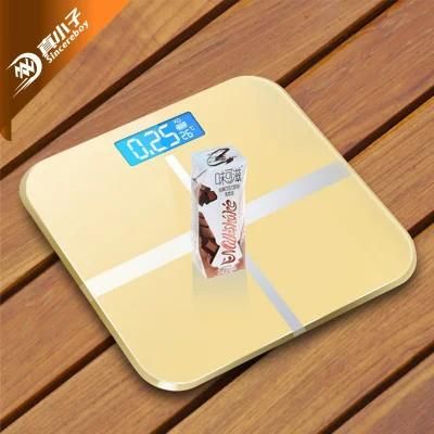 Electronic Glass Health Body Fat Digital Scale with Clear Back Light LCD Display
