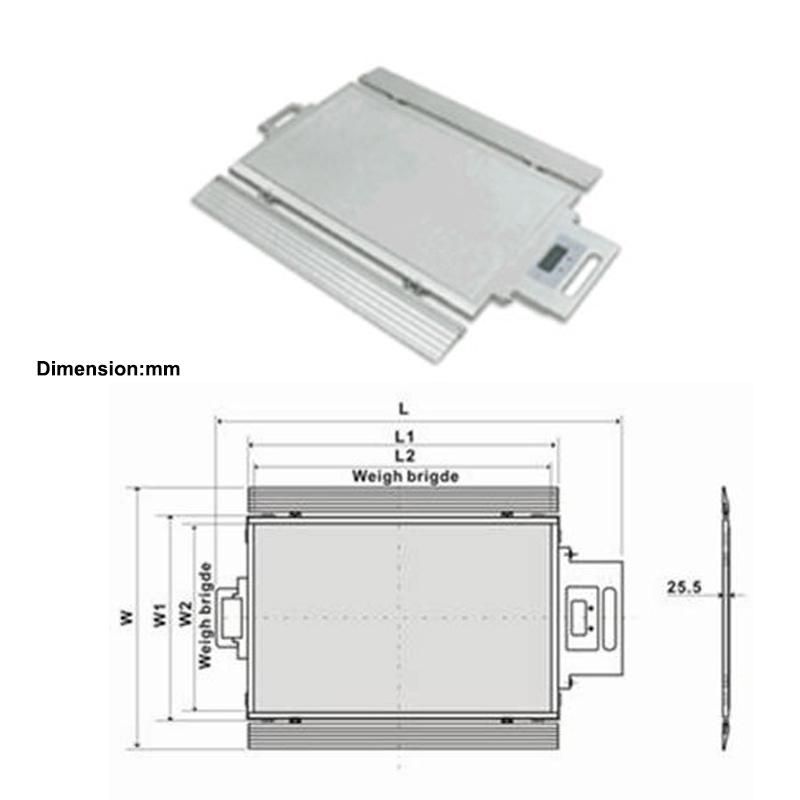 Portable LED Display Axle Wheel Weighing Scale