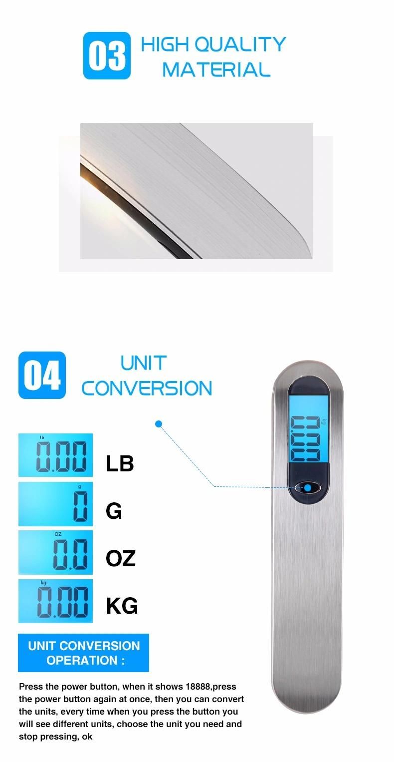 Mini Portable Travel Use Digital Luggage Hanging Weight Scale