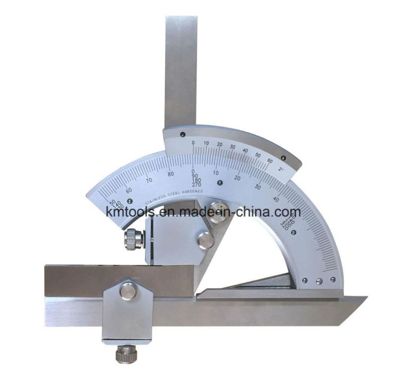 High Quality 0-320 Degree Stainless Steel Vernier Protractor