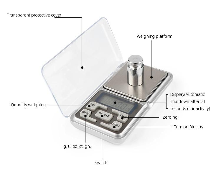 Printing Mini Kitchen 0.01 jewelry Weighing Scales Digital Pocket Scales