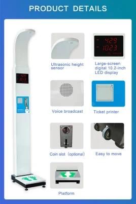 Intelligent Height Weight Machine Ultrasonic Body Scale