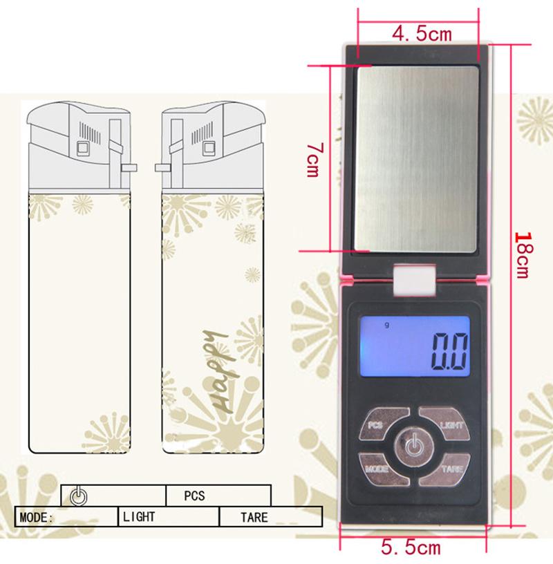 Hot Selling Cigarette Case High Precision Pocket Jewelry Electronic Scale