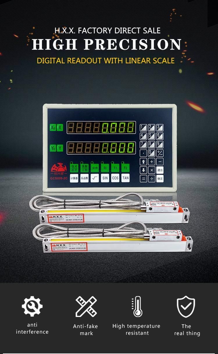 2 Axis Digital Readout (DRO) with Optical Linear Scale System