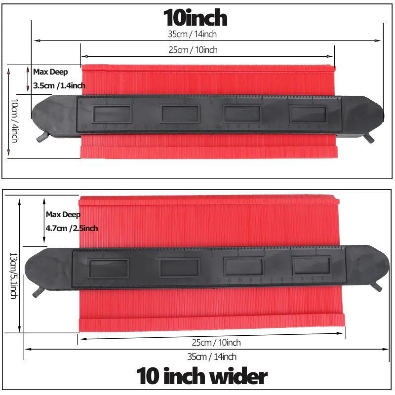 Profile Contour Gauge Cutting Template Construction Woodworking Measuring Instrument