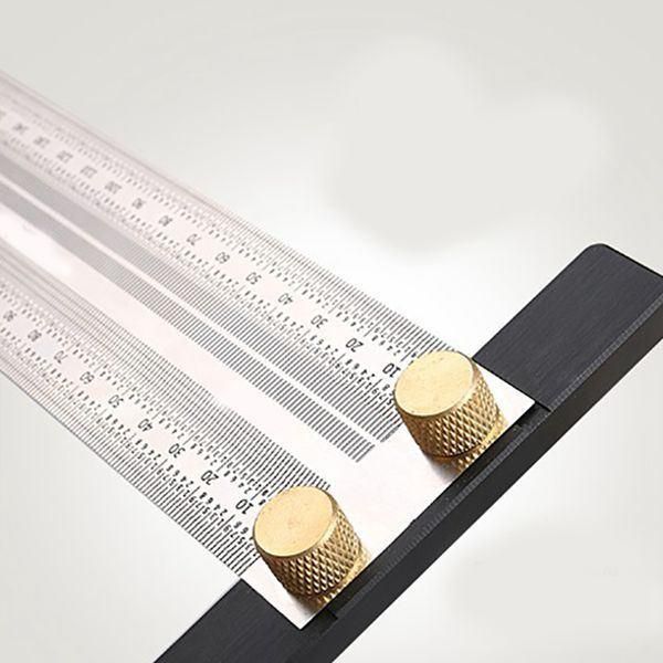 Scale T-Hole Ruler Woodworking Scribing Mark Line Gauge Hole Ruler Scribing Ruler Woodworking Backing Ruler