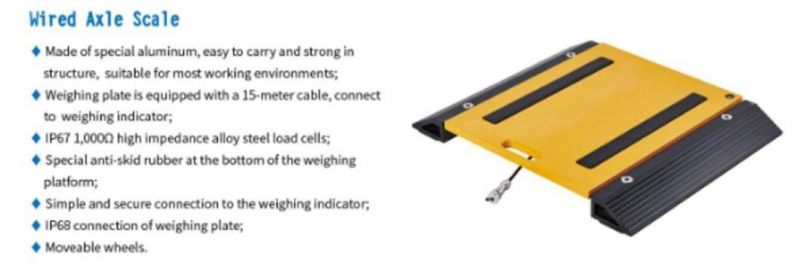 Portable Truck Axle Weighing Scales Digital Weighing Transmitter Acs Scale