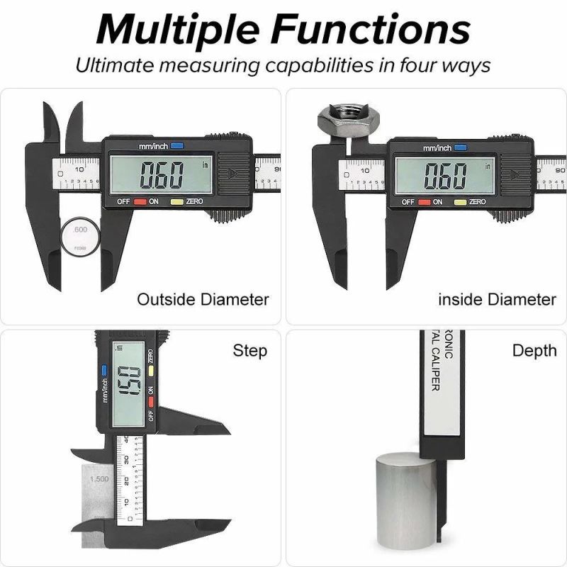 6 Inch Electronic Alloy Vernier Caliper Micrometer Digital Ruler Measuring