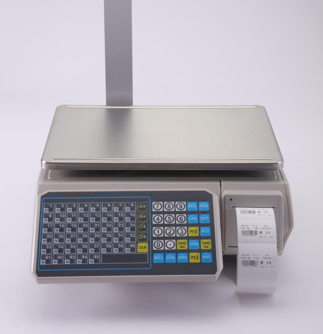 Digital Weighing Scale with Printer for Barcode