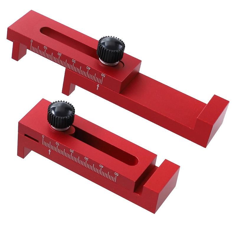 Woodworking Saw Seam Gauge Ruler Aluminum Alloy Gap Measurement Tool Feeler Gauge Wood Tenon Ruler Saw Seam Adjuster Saw Gauge