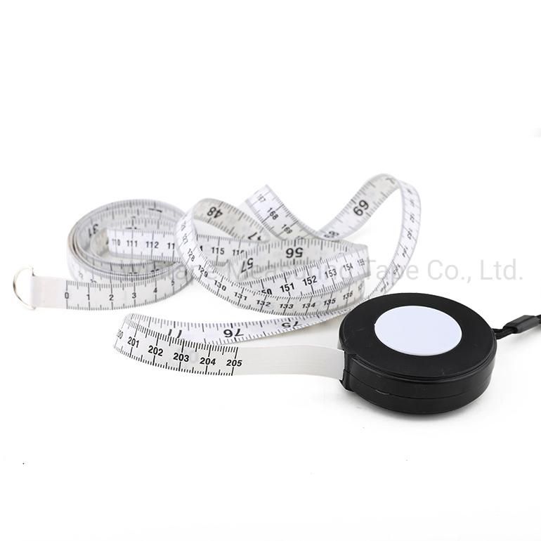 Soft 2m Fiberglass Measuring Tape with Round Case and Rope