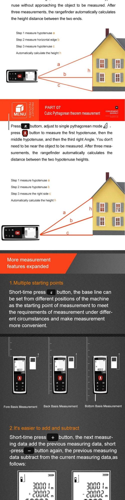 100 M Digital Laser Measure Accurate Measuring Devices