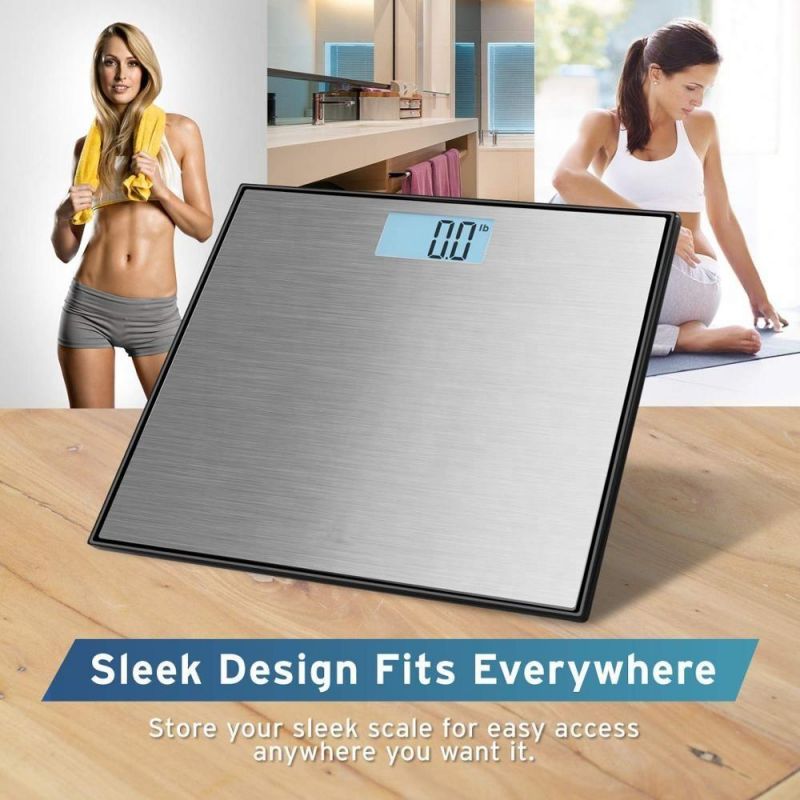 396lb/180kg 100g High Accuracy Stainless Steel Digital Body Health Weight Weighing Bathroom Scale