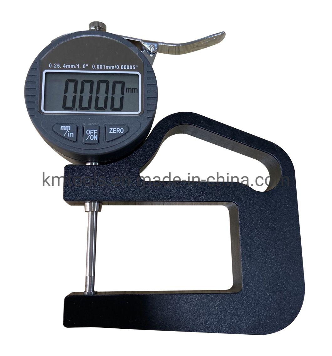 Customized 0-25.4mm/0-1′ ′ Digital Thickness Gauge with 0.001mm/0.00005′ ′ Resolution
