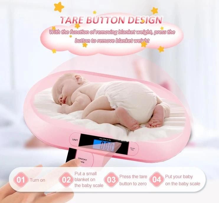 20kg New Pink Electronic Baby Scale