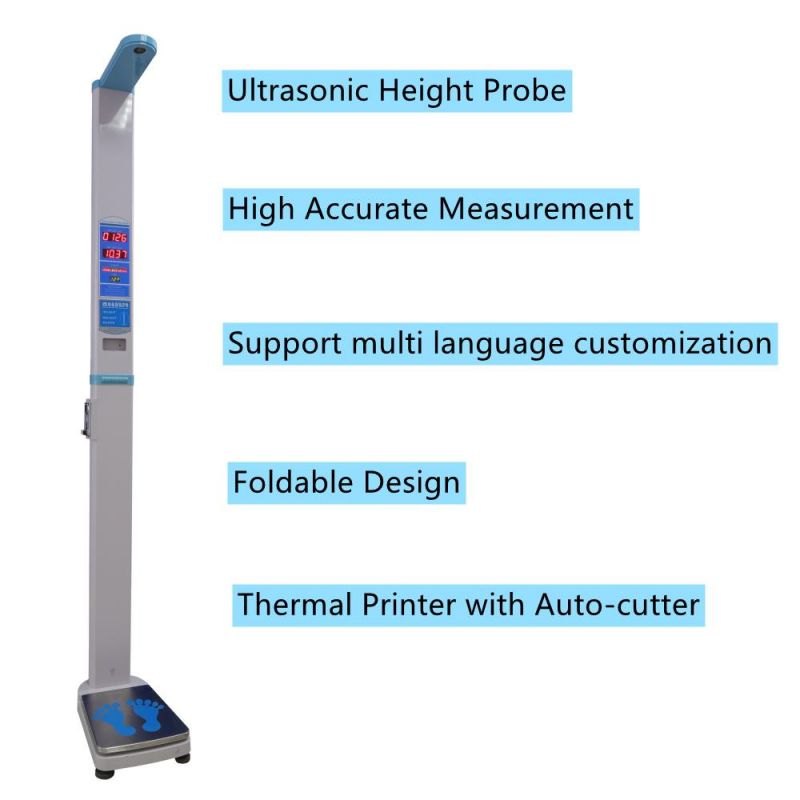 Pharmacy Digital Coin Operated Weight and Height Balance for Human Use