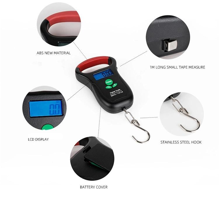 50kg Electronic Luggage Balance Digital Hanging Fishing Weighing Scale