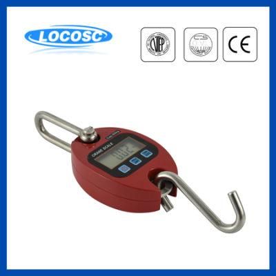 50kg 100kg 500kg 5-Digit 18mm LCD Small Manual Weighing Hook Portable Luggage Scale