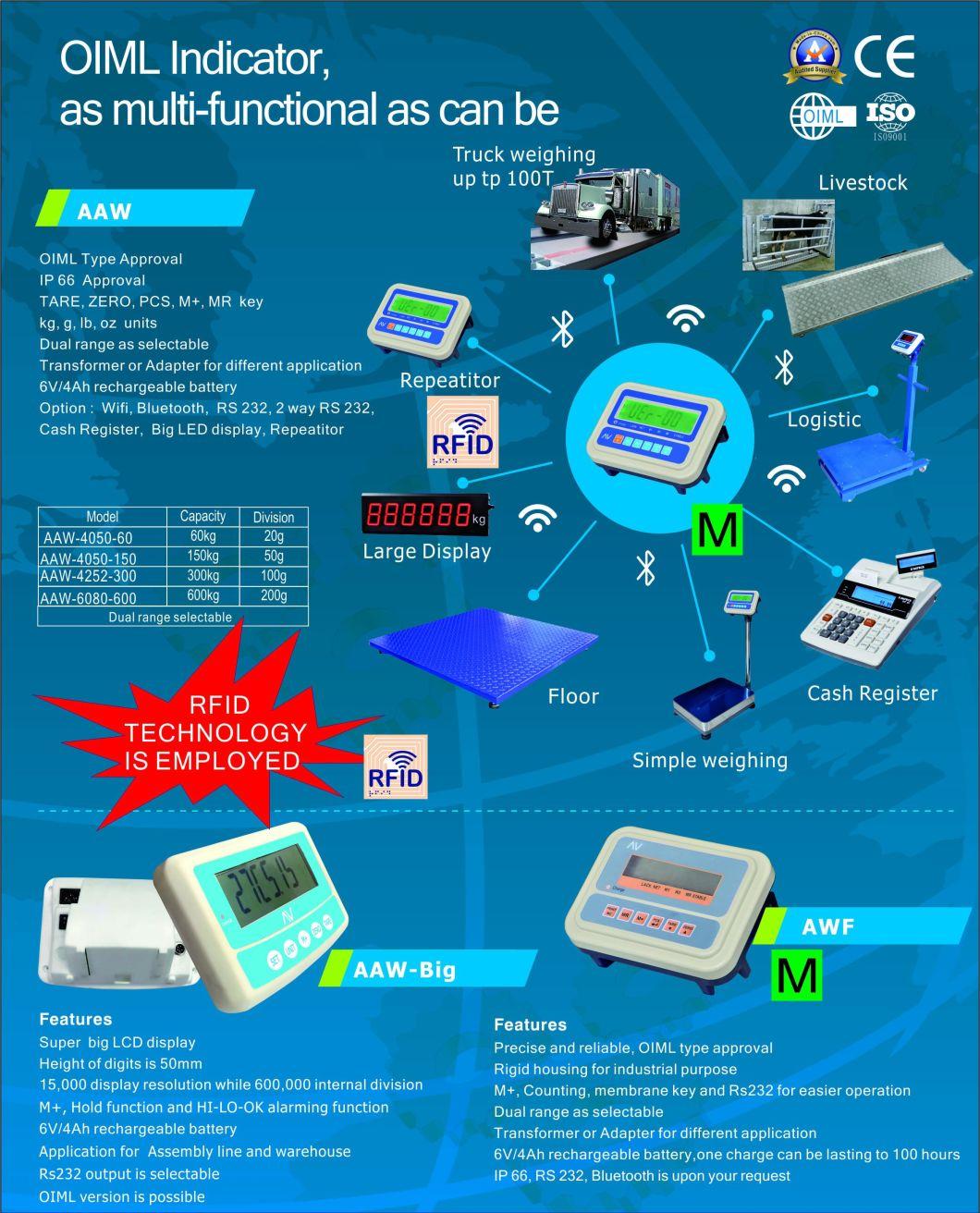 OIML & EU Approval Indicator Aawt with Cash Register